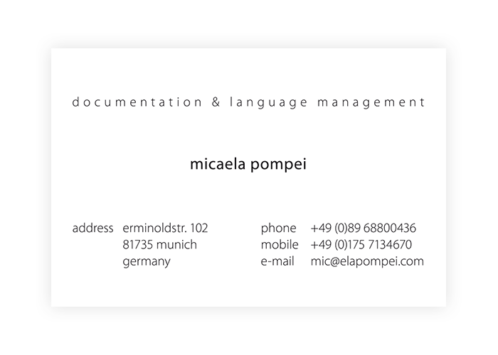 documentation & language management